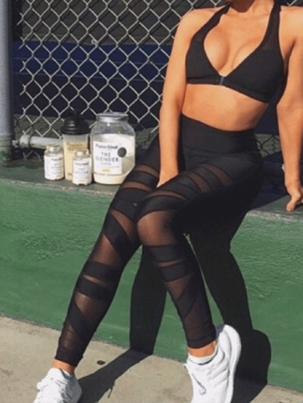 Lululemon High-Waisted Mesh Panel Leggings